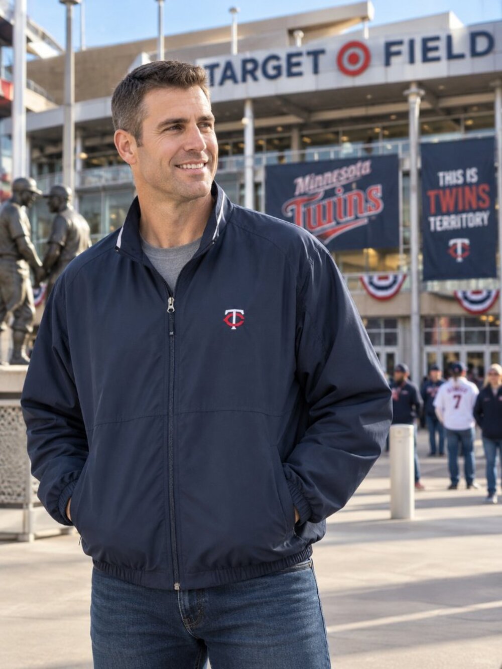 Cutter & Buck Minnesota Twins WeatherTec Windbreaker XXL Navy MLB Jacket